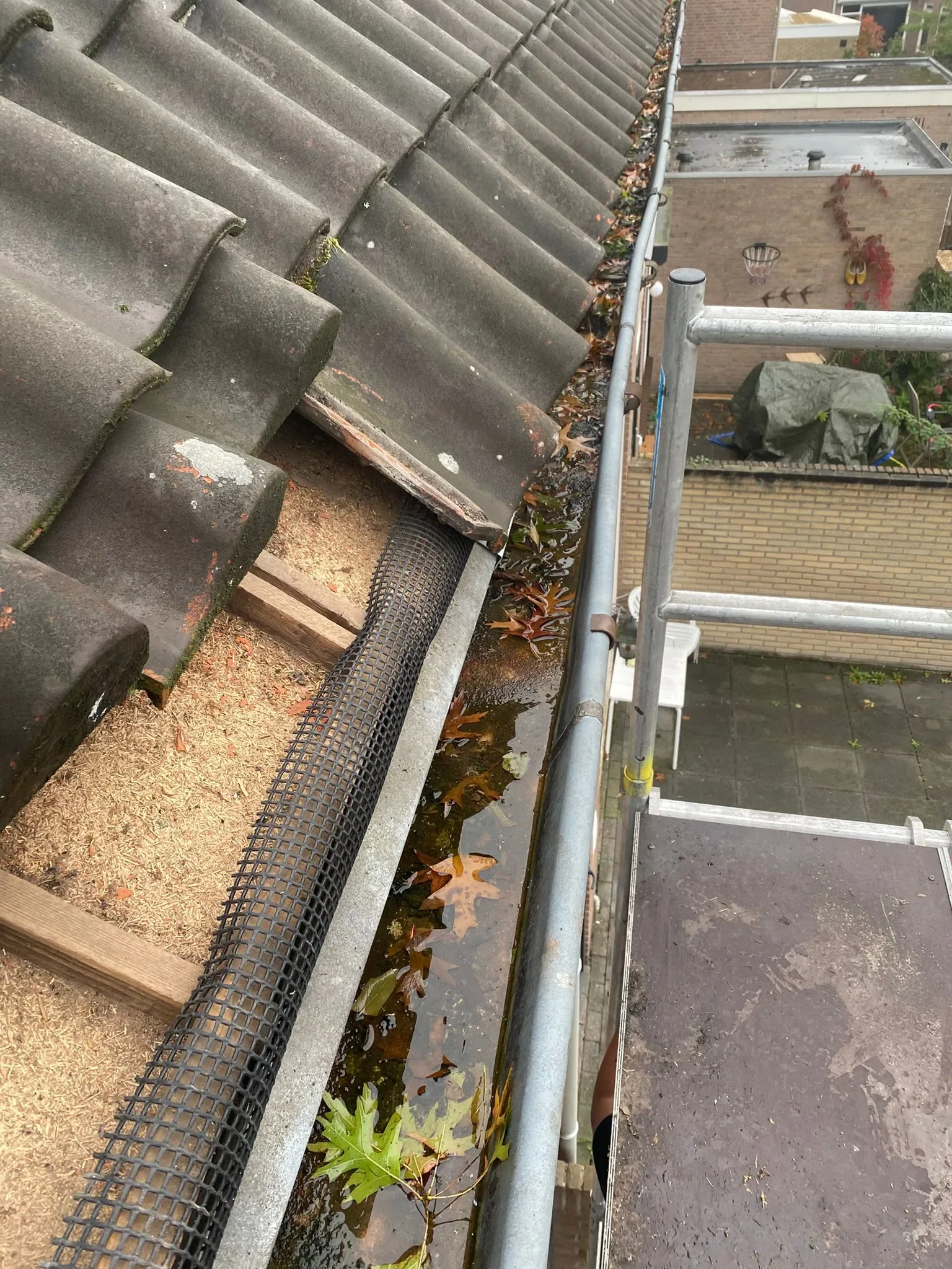 Dakgoot voor renovatie